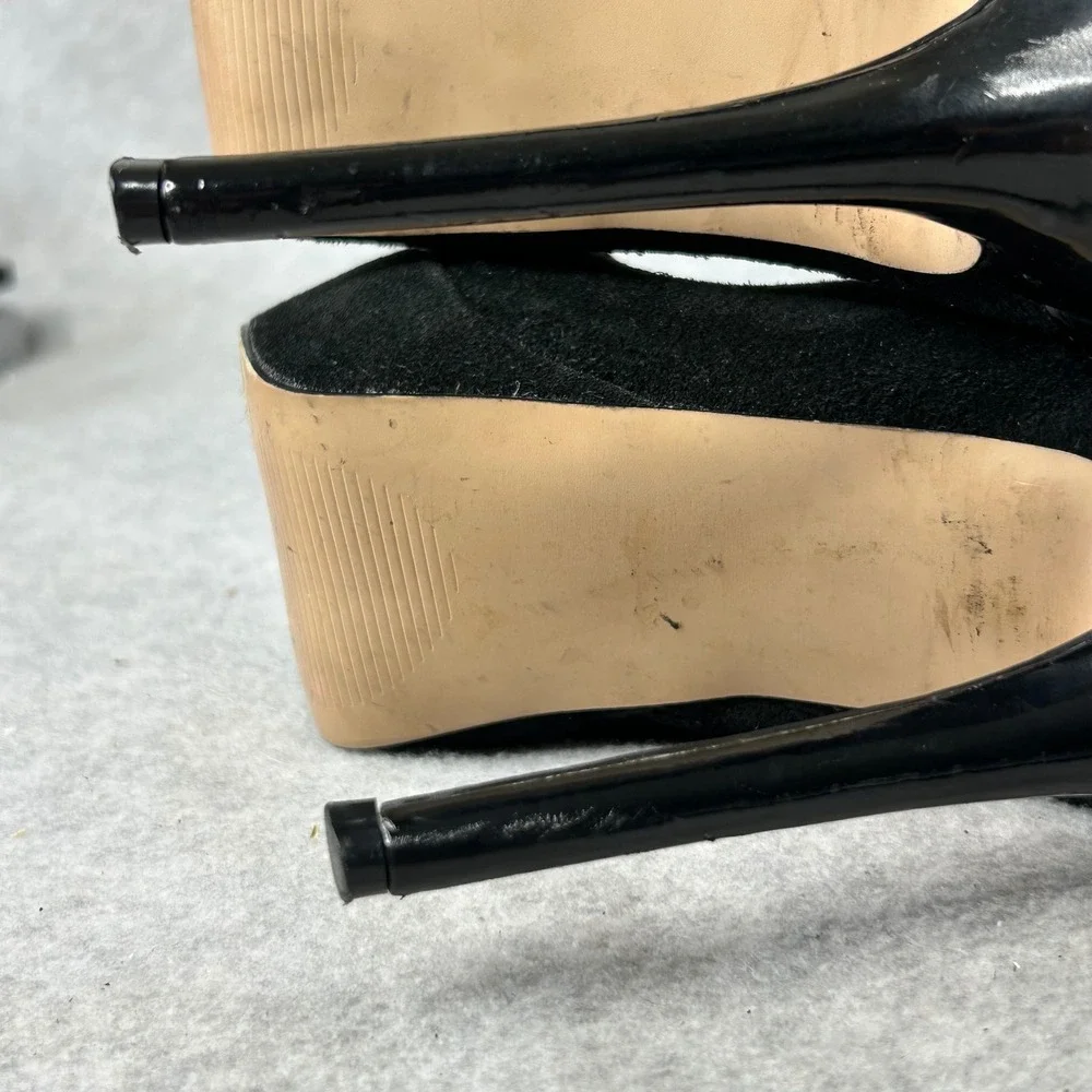 Steve Madden Black Suede Over The Knee Platform Stiletto‎ Boots Sz 8 Whimsigoth